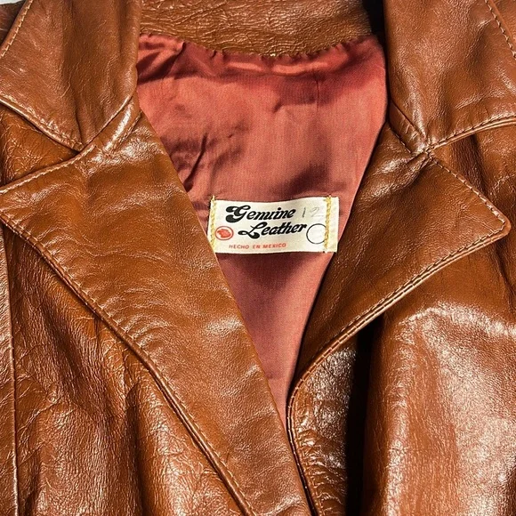 Vintage Genuine Leather Hecho En Mexico Jacket - Picture 3 of 12